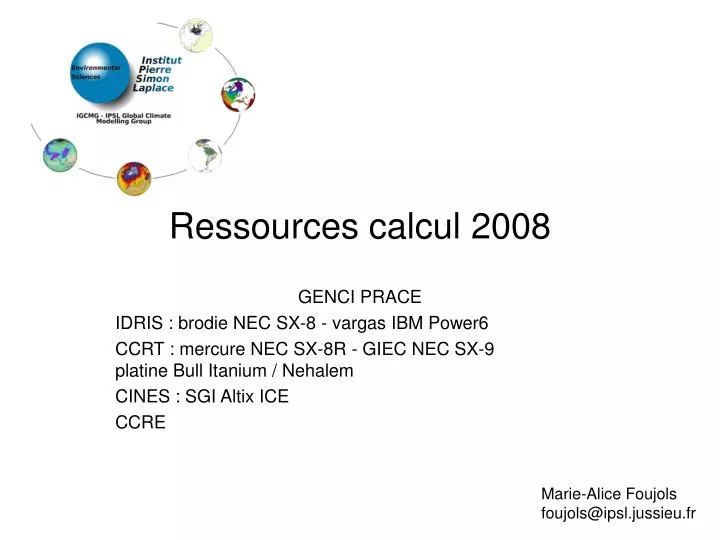 ressources calcul 2008
