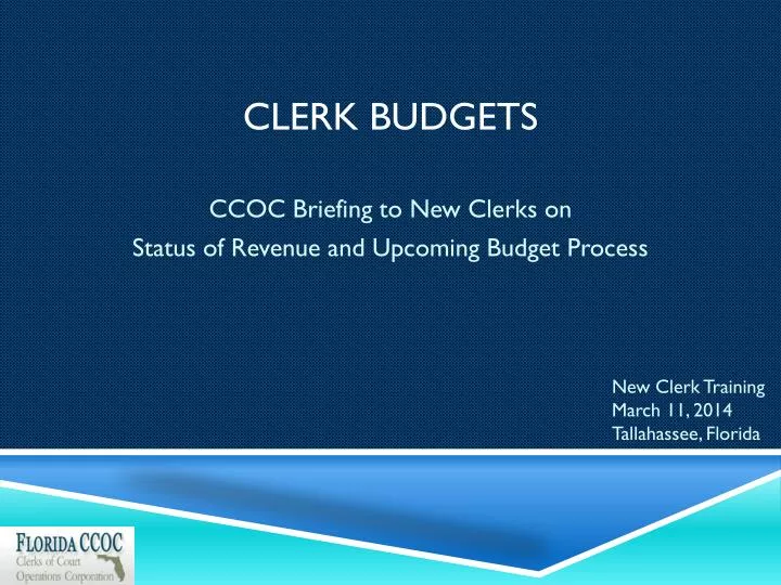 clerk budgets