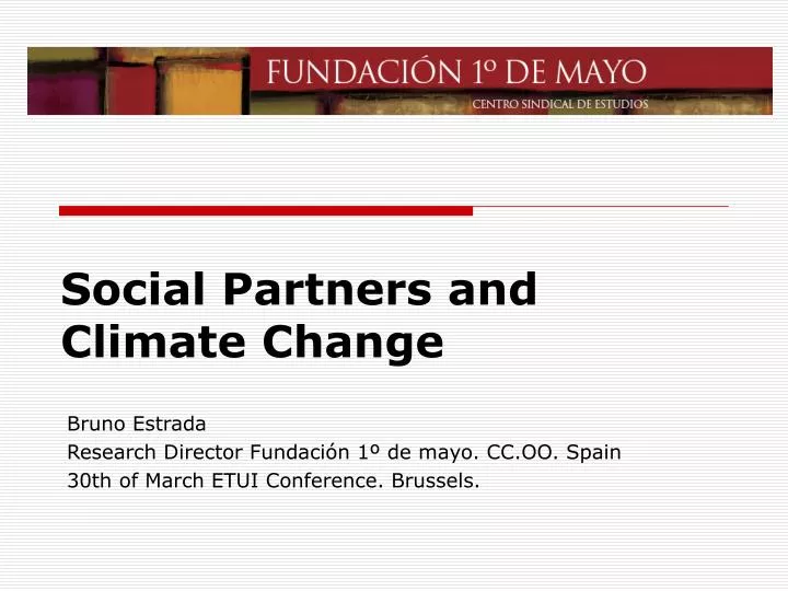 social partners and climate change