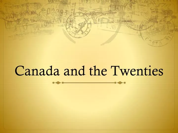 canada and the twenties