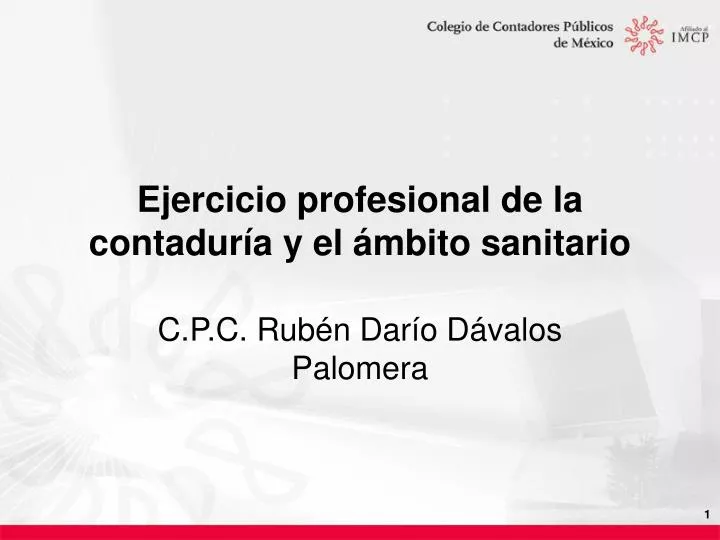 ejercicio profesional de la contadur a y el mbito sanitario