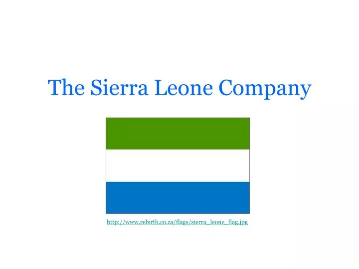 the sierra leone company