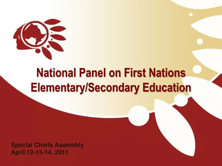 national panel on first nations elementary secondary education