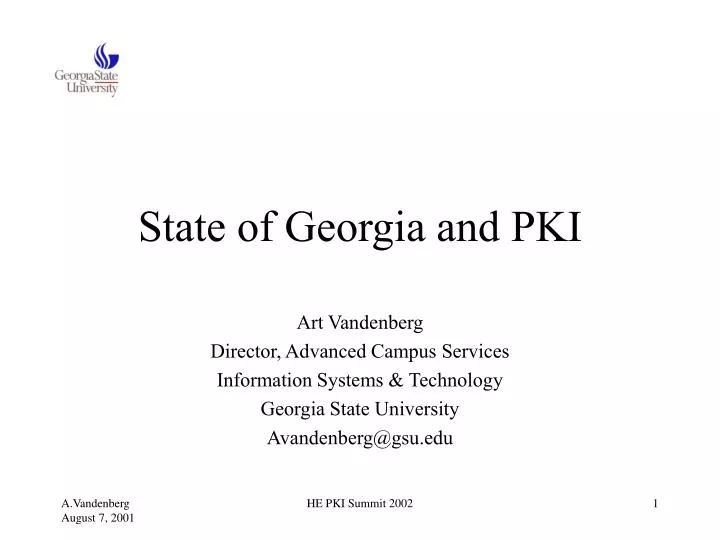 state of georgia and pki