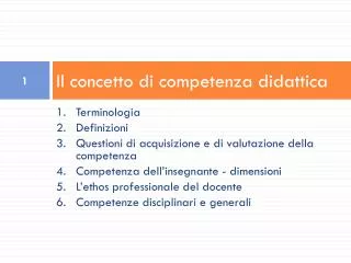 il concetto di competenza didattica