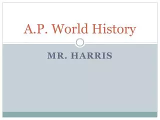 A.P. World History
