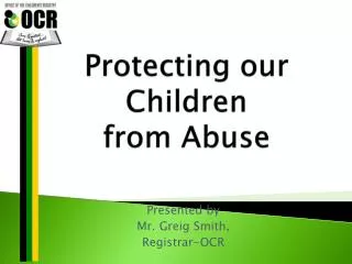 Protecting our Children from Abuse