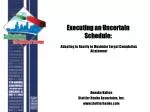 Adapting Project Schedules to Maximize Completion: Insights and Methodologies - slide 1