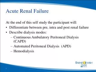 Acute Renal Failure