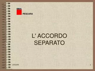 l accordo separato