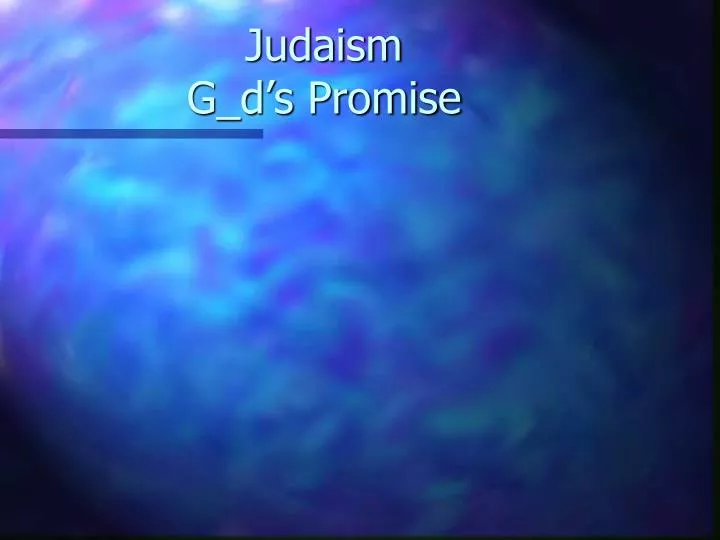judaism g d s promise