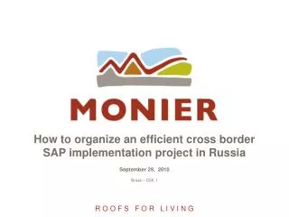 How to organize an efficient cross border SAP implementation project in Russia