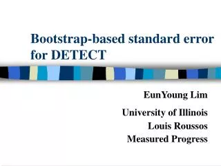 Bootstrap-based standard error for DETECT