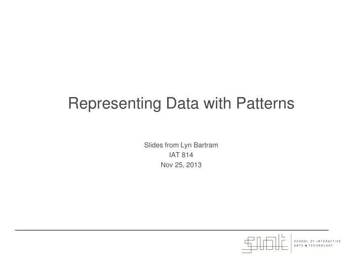 representing data with patterns