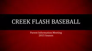 creek flash baseball