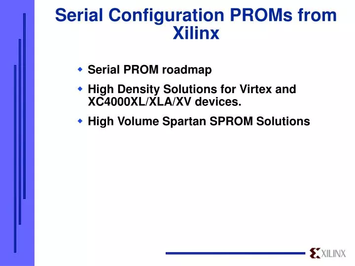 serial configuration proms from xilinx
