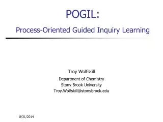 POGIL: Process-Oriented Guided Inquiry Learning