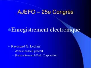 ajefo 25e congr s