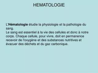 hematologie