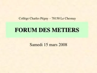 samedi 15 mars 2008