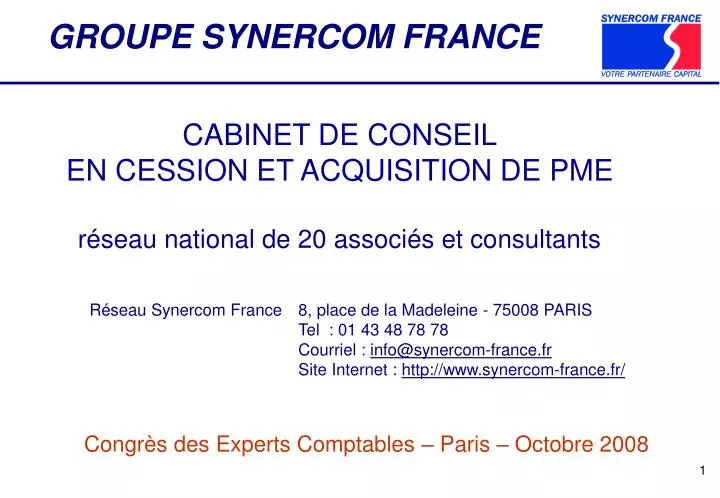 groupe synercom france