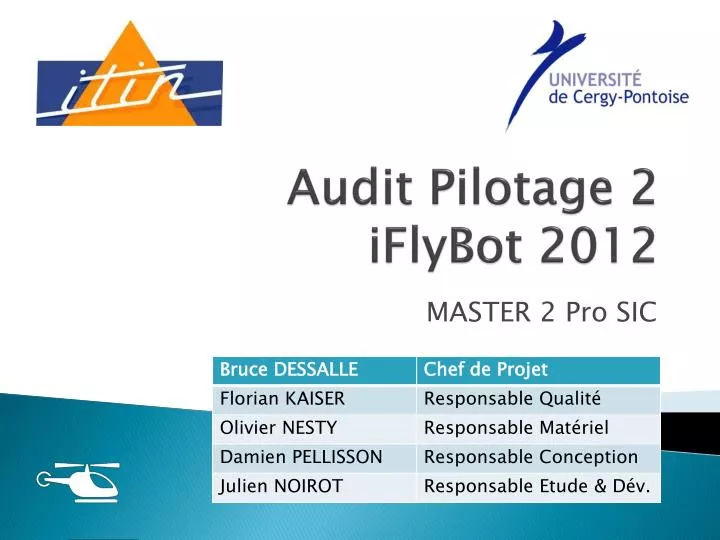 audit pilotage 2 iflybot 2012