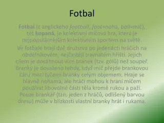 fotbal