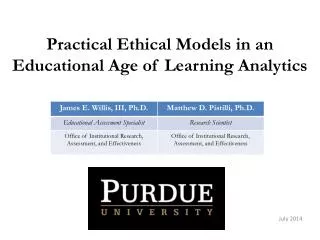 Practical Ethical Models in an Educational Age of Learning Analytics