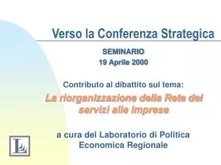 verso la conferenza strategica