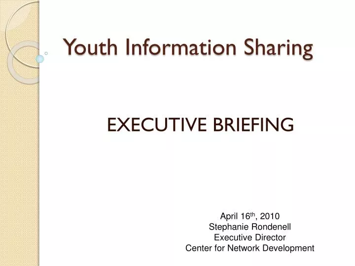 youth information sharing