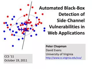 Automated Black-Box Detection of Side ? Channel Vulnerabilities in Web Applications