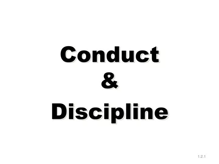 conduct discipline