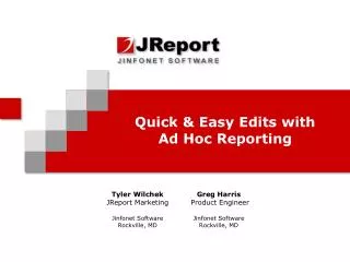 Quick &amp; Easy Edits with Ad Hoc Reporting