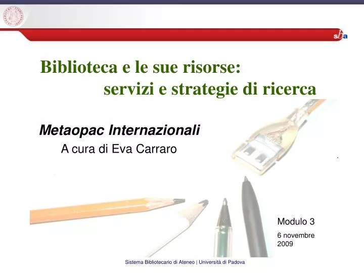 biblioteca e le sue risorse servizi e strategie di ricerca