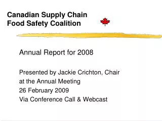 Canadian Supply Chain Food Safety Coalition