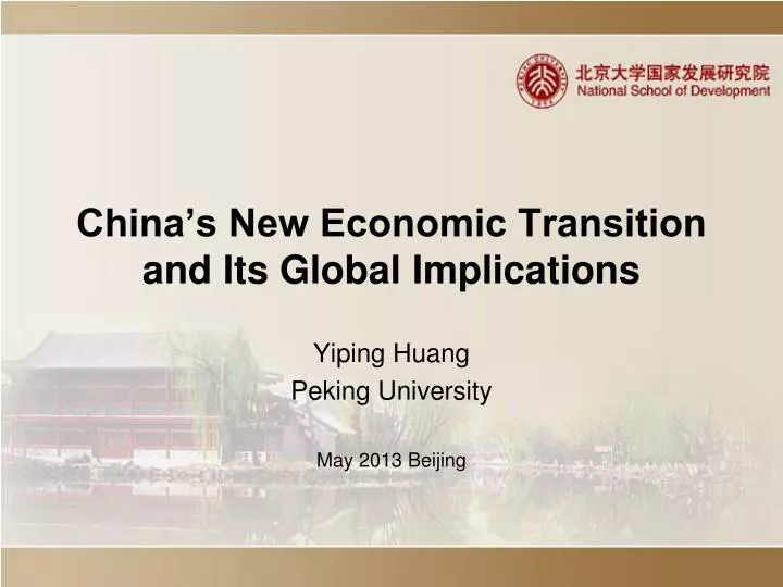 china s new economic transition and its global implications