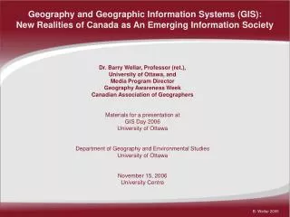 Geography and Geographic Information Systems (GIS):