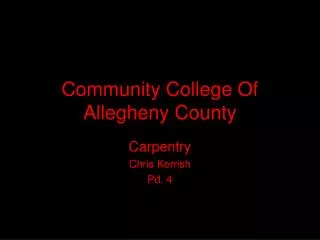 Community College Of Allegheny County