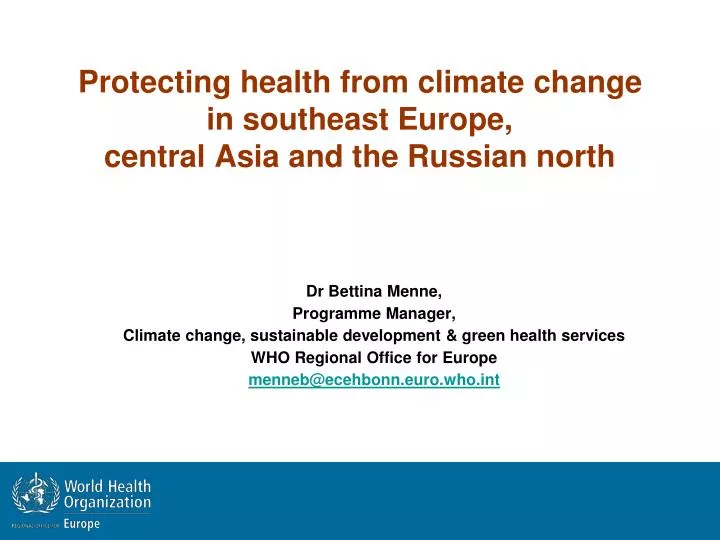protecting health from climate change in southeast europe central asia and the russian north