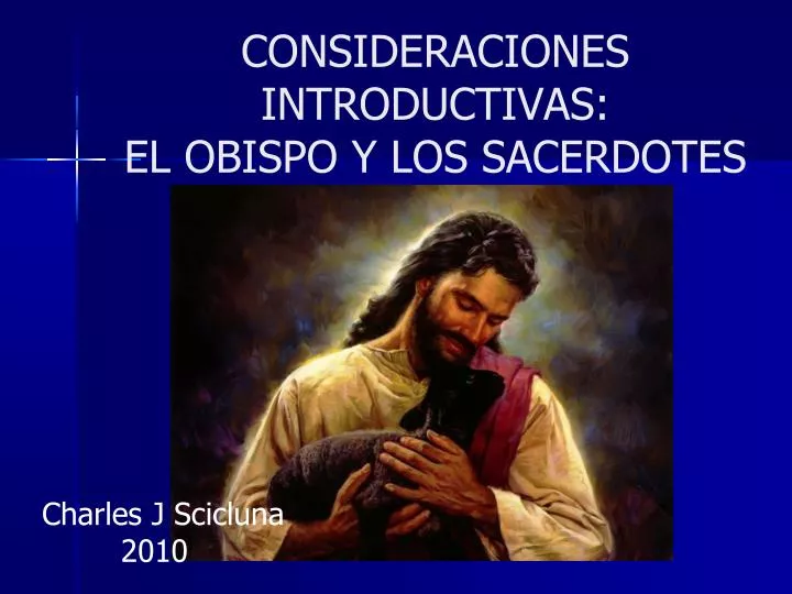 consideraciones introductivas el obispo y los sacerdotes