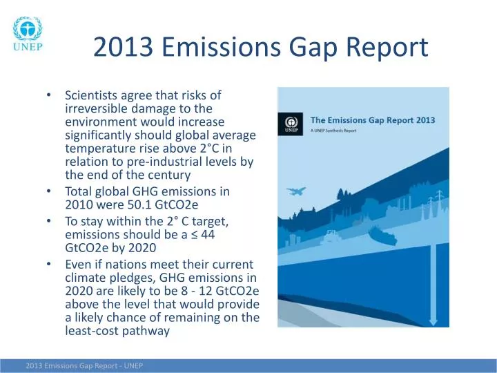 2013 emissions gap report