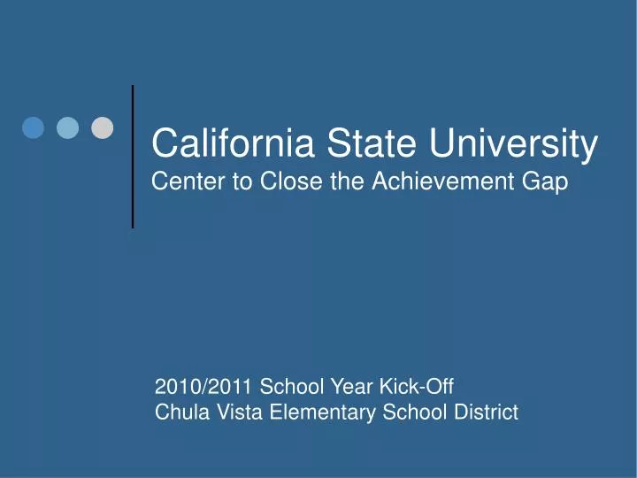 california state university center to close the achievement gap
