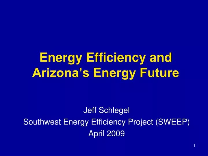 energy efficiency and arizona s energy future