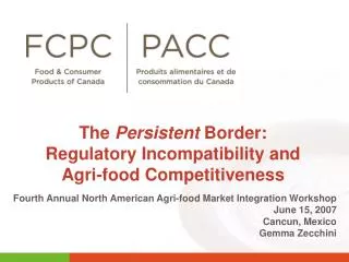 The Persistent Border: Regulatory Incompatibility and Agri-food Competitiveness