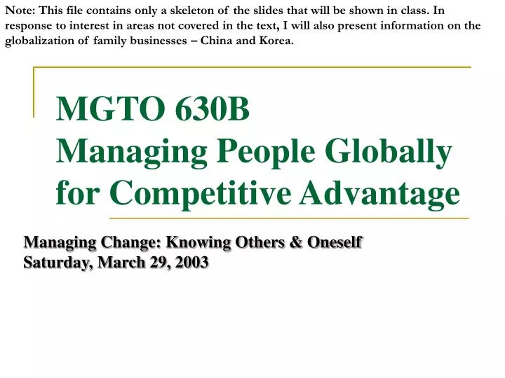 mgto 630b managing people globally for competitive advantage