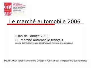 le march automobile 2006