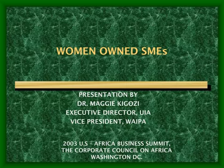 women owned smes