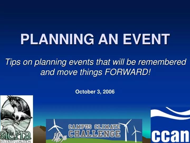 planning an event
