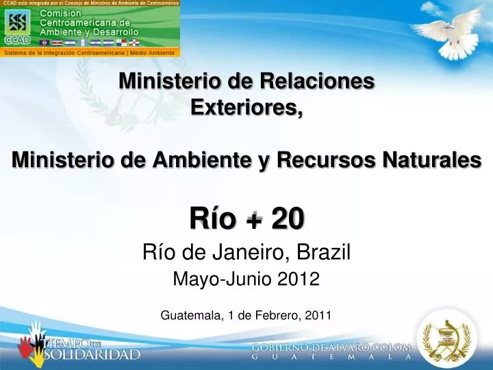 ministerio de relaciones exteriores ministerio de ambiente y recursos naturales