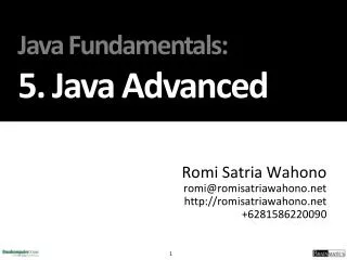 Java Fundamentals : 5. Java Advanced